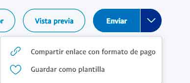 guardar formato de pago como plantilla